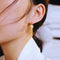 18k Gold Plated Sterling Silver Pearl Hoop Earrings Dot